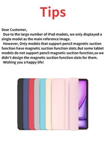 Tablet Protective Case Compatible With Samsung Galaxy Tablets/IPad/Redmi Pad SE/ Pad, Anti-Drop, Ultra-Thin/Smart Stand/Auto Wake, Compatible With Apple IPad Mini 4/5/6 (9.7/10.2/10.5 Inch), Air 4/5/6 (10th Gen, 10.9 Inch), Pro 11 Inch, Air 11 (M2), Air 13 And Pro 11 (M4) - Pink