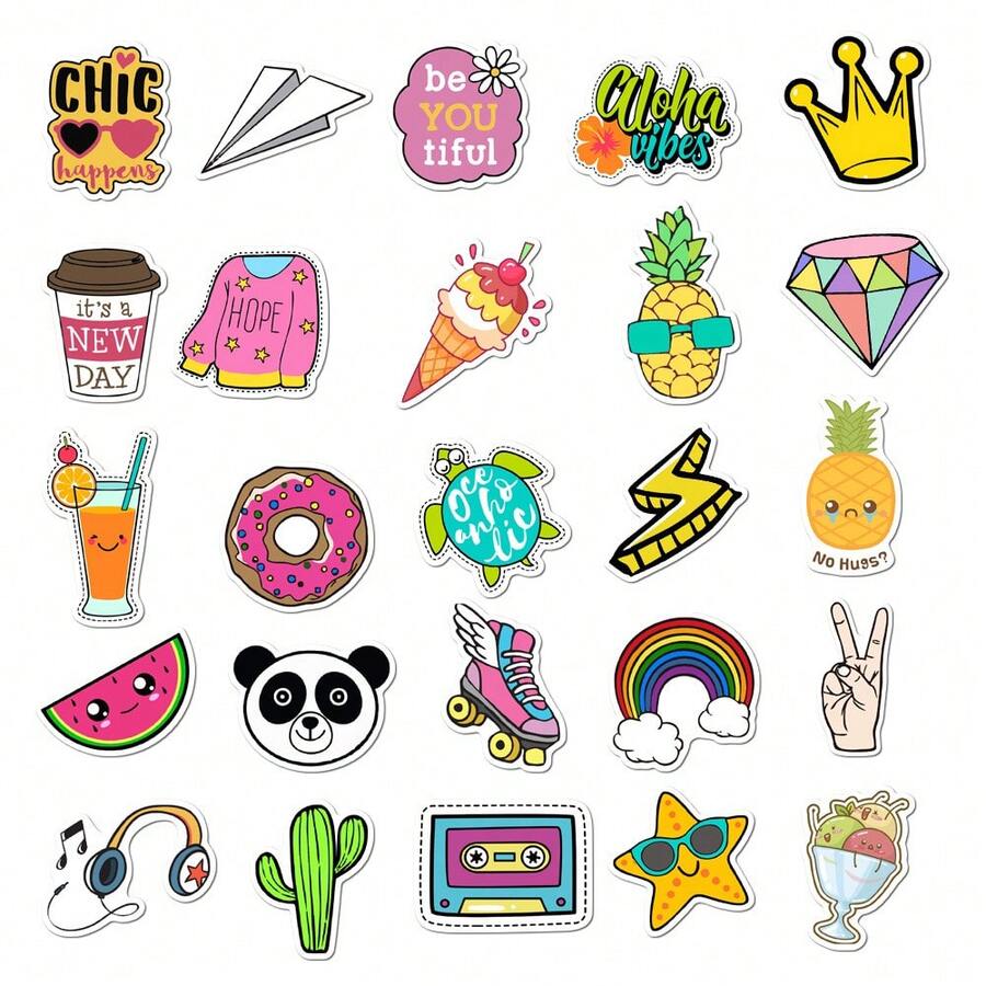 50 GoodLooking Cute Little Fresh Fashion Stickers For Customizing
