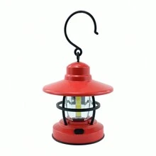 1 đèn cắm trại phong cách cổ điển, đèn khẩn cấp mini cầm tay có móc treo, đèn LED tạo không khí cắm trại ngoài trời, đèn treo cắm trại cầm tay chống nước chạy bằng pin, đèn chiếu sáng ngoài trời cho lối đi, sân, hiên - đèn cắm trại - Xem 13