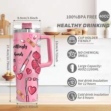 Hsdiokl 1pc, Cốc Y tá Cpus 40 Oz Có Nắp, Bình Nước Bằng Thép Không Gỉ In Hình Thú Vị Y Tá 40oz, Quà Giáng Sinh, Quà Lễ Tạ Ơn, Quà Halloween, Quà Sinh Nhật, Dành Cho Bố Con Trai Phụ Nữ Mẹ Chị Em Giáo Viên Đồng Nghiệp Bạn Bè Anh Trai - khác - Xem 2