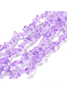 1 sợi hạt thủy tinh trong suốt phun sơn, đá quý giả - hạt thủy tinh - Xem 8