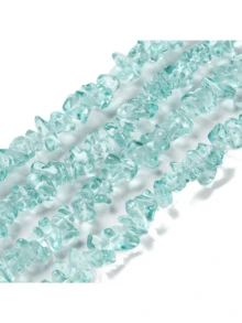 1 sợi hạt thủy tinh trong suốt phun sơn, đá quý giả - hạt thủy tinh - Xem 10