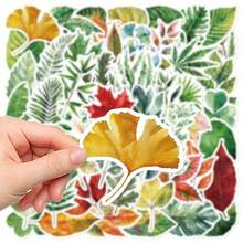 50 miếng dán đơn giản và tươi mới hình một cây một lá cho sổ tay, máy tính xách tay, sổ kế hoạch, ốp điện thoại, miếng dán trang trí chống thấm nước cho bình nước, sổ tay, ốp điện thoại, hành lý, v.v. - 50 miếng dán cây và lá đơn giản và tươi WES156 - Xem 4