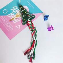 1pc Pet Giáng sinh ông già Noel quà tặng búp bê chó nhai răng làm sạch sang trọng người tuyết búp bê chó - Nhiều màu - Xem 7