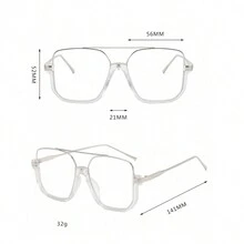 1pc Kính mắt Top Bar Kính trong suốt Phụ kiện kính trong suốt - Trong sáng - Xem 2