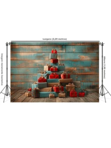 3D Sublimated Fabric Photographic Background Christmas 2.20x1.50 Horizontal - FFF-2273 - 查看 2