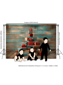 3D Sublimated Fabric Photographic Background Christmas 2.20x1.50 Horizontal - FFF-2273 - 查看 3