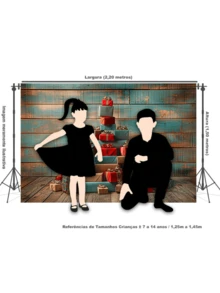 3D Sublimated Fabric Photographic Background Christmas 2.20x1.50 Horizontal - FFF-2273 - 查看 4