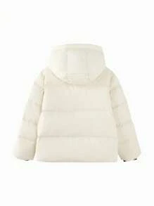 Balabala Children's Color-Block Down Jacket, 2023 Autumn/Winter New Tween Girl' Wear, Tween Girl' Parent-Child Padded Coat, Warm