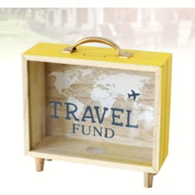 Hộp đựng tiền trong suốt Hộp đựng tiền tiết kiệm bằng gỗ Hộp đựng tiền du lịch Hộp đựng tiền kỷ niệm Hộp đựng tiền xu cho sinh nhật Ngày lễ tình nhân Hộp đựng tiền trong suốt màu vàng - Nhiều màu - Xem 7