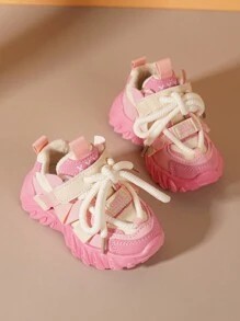 Casual Lace-Up Chunky Sneakers, For Boys And Girls - Breathable And Comfortable Walking Shoes, Spring And Autumn