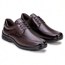 Yakov Leather Men's Orthopedic Dress Shoe Softness - Coffee Brown - View 4