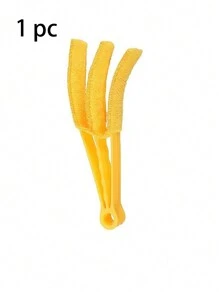 1 件便携式超细纤维窗户清洁刷 - 轻松收集灰尘、清洁百叶窗、无条纹光泽 - 中等硬度，含手柄，适合卧室使用