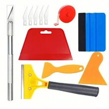 Complete Car Vinyl Wrap Kit With Squeegee, Scraper And Sticker - Durable PP Material, For Vehicle Styling Vinyl Car Wrap Vinyl - Apricot - View 1