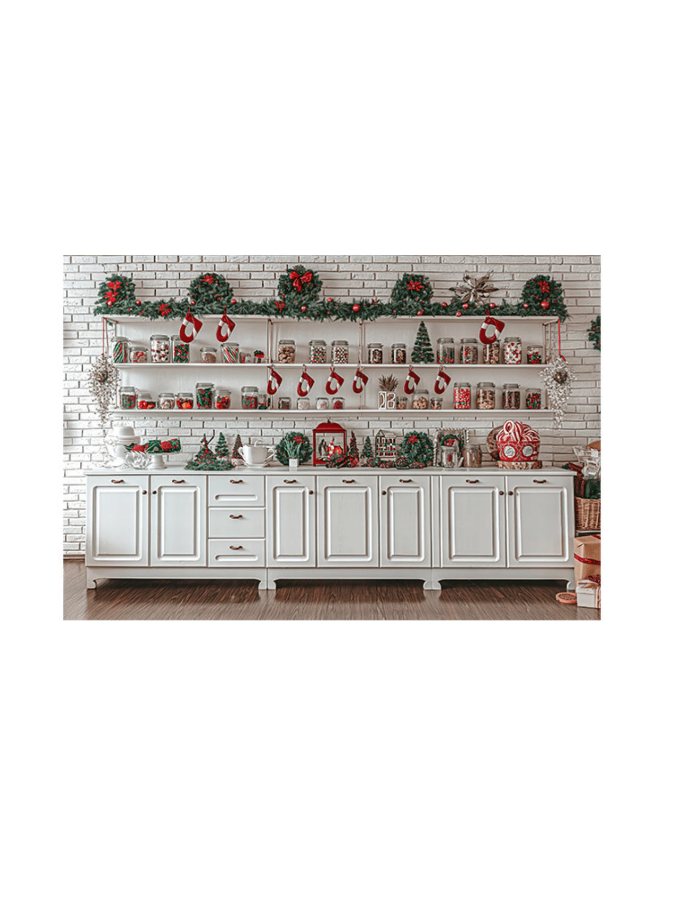 3D Sublimated Fabric Photographic Background Christmas 2.20x1.50 Horizontal - FFF-2264 - View 1