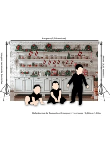 3D Sublimated Fabric Photographic Background Christmas 2.20x1.50 Horizontal - FFF-2264 - View 3