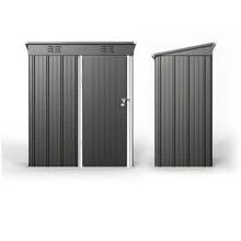 Bealife 5' X 3' Outdoor Metal Shed With Locking Door, Garden Tool Shed With Vent And Pitched Roof For Garden, Patio - Grey - View 3
