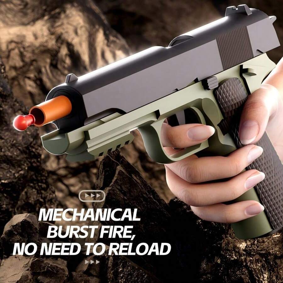Toy Gun Soft Bullet Gun Toy Pistol,SemiAutomatic Handgun With Shell