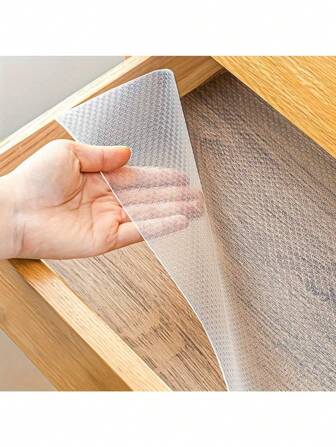 1 Roll Of Anti Slip Drawer And Shelf Padding: Tailored To Fit - Perfect For Kitchens, Cabinets, Refrigerators, And Bathrooms. Washable, Waterproof, And Oil Resistant Drawer Padding