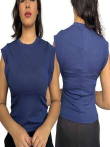 Kit 3 Comfortable Women's Muscle Tee Blouse Macho T-Shirt Women's Cropped Blouse - 藍色 - 查看 3