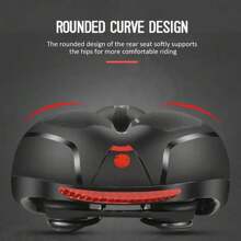 1pc Bicycle Seat Thick Sponge MTB Bike Saddle Hollow Comfortable Shock-Absorbing Round Cushion - Multicolor - View 7