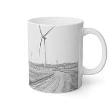 Turbine Field Design, White Mug 11oz: Perfect For Coffee - Tea Lovers, Unique Gift Idea Christmas Gifts Mugs Coffee Mug - 1 - Xem 3