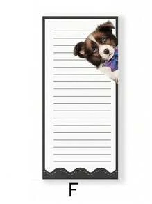 1 pieza Libreta magnética con diseño lindo de gato y perro, imán para refrigerador, bloc de notas, para listas de compras, listas de tareas, listas de regalos y recordatorios - Con respaldo magnético fuerte, bloc de notas, adecuado para el Día de San Valentín, Día del Maestro, Día de la Madre, Halloween, Navidad, temporada de regreso a clases y temporada de graduación. - Multicolor - Ver 10