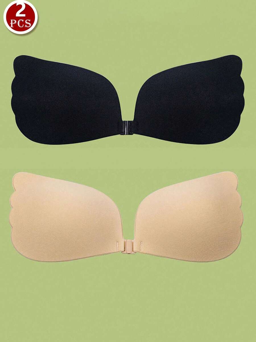 2pcs/Set Plus Size Women Sticky Backless Adhesive Bras, Invisible