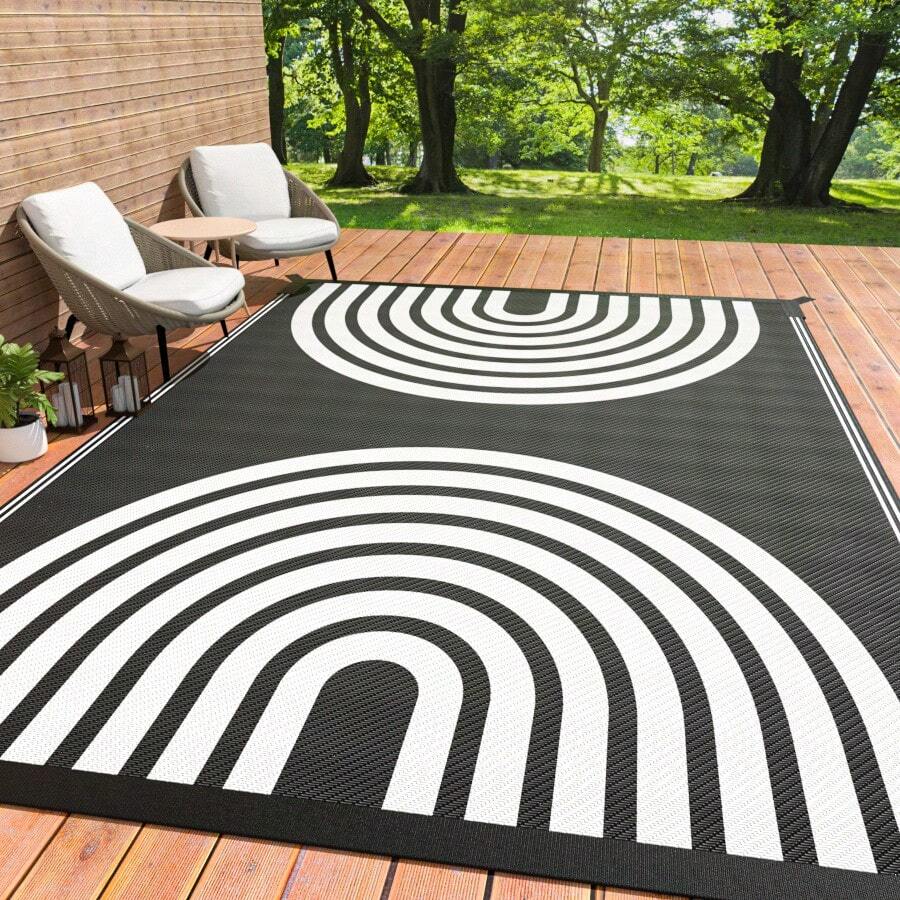 Outdoor Rugs Waterproof, Reversible Mats, Outdoor Area Rug, Plastic