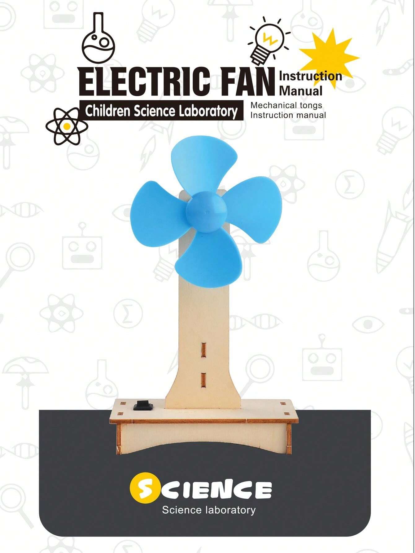 Wooden Fan Assembling DIY Wooden Splicing STEM Physics Experimental