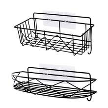 2 chiếc giá để đồ đa năng màu đen phong cách Scandinavia cho phòng tắm và nhà bếp - màu đen - Xem 1