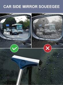 8.2-38.6 Inch Retractable Car Side Mirror Wiper, Windshield Cleaner, Portable Car Interior & Exterior Cleaning Accessory For Rainy & Foggy Weather - 1PCS - View 5