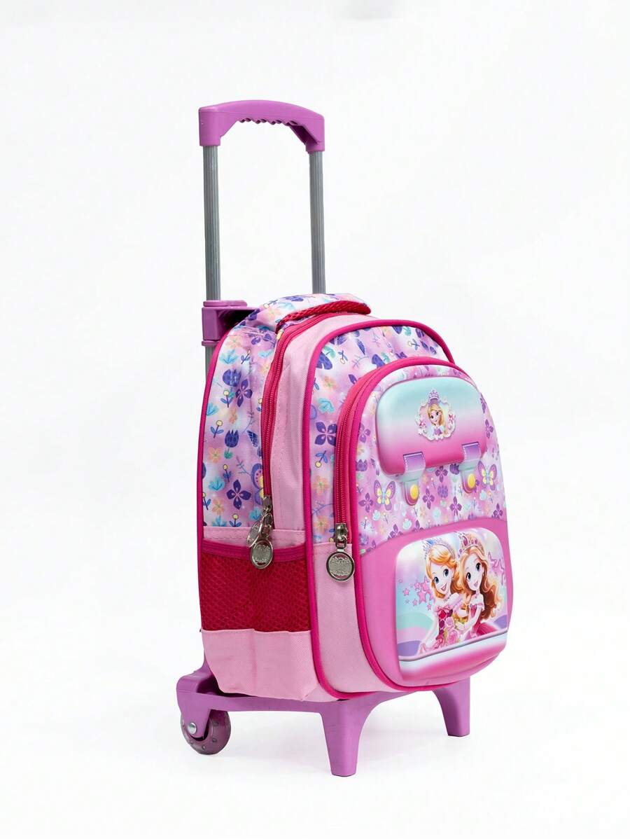 Printed Children's School Backpack Kit Size P With Wheels Mode en