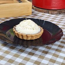 Plastic Petal Dessert Plate Various Colors Kit 10 Units For Dessert Savory Or Sweet Dishes - 黑色 - 查看 9