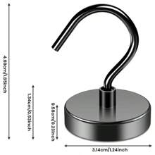 4 paquetes de ganchos magnéticos de uso pesado de 110 lbs de imanes de neodimio súper potentes para colgar, ganchos magnéticos fuertes para cruceros, cortinas, hogar, cocina, trabajo, mejor regalo