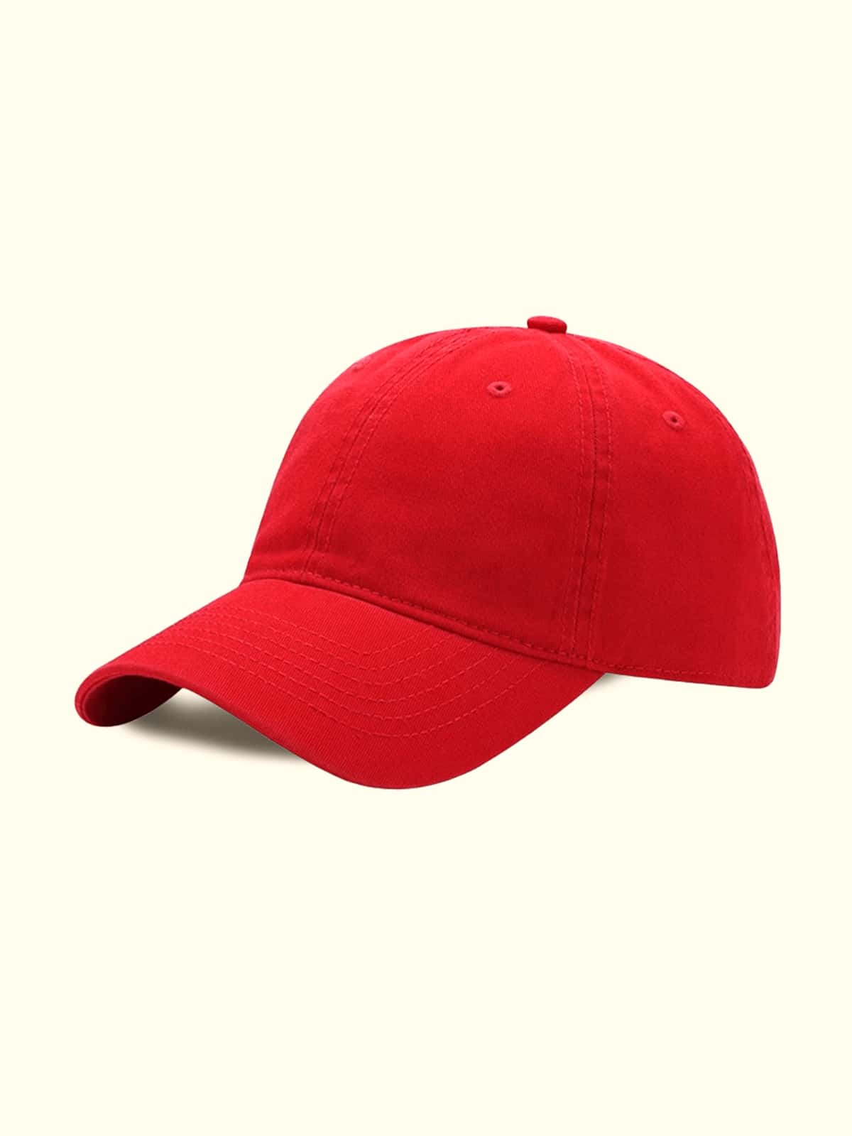 Men's Casual Pure Color Baseball Cap - Burgundy - View 1