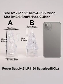 1 件圣诞 LED 无焰雪人圣诞树蜡烛、圣诞灯饰、圣诞道具、房间装饰圣诞装饰圣诞灯卧室装饰家居装饰派对装饰节日圣诞礼物感恩节圣诞树装饰饰品 - 黃色 - 查看 9