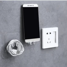 5 Móc Cắm Điện Trong Suốt Đa Năng Không Dấu Vết Mạnh Mẽ, Móc Dán Lưu Trữ, Móc Cắm Dây Ổ Cắm Nhà Bếp, Bền Và Thuận Tiện Khi Sử Dụng - Nhiều màu - Xem 6