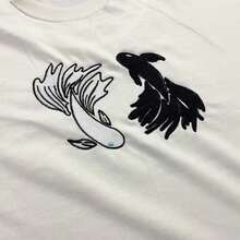 Anime Jujutsu Embroidered T-Shirt Unisex Blouse 100% Cotton Geek Streetwear - 香檳色 - 查看 2