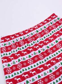 2pcs/Set Reindeer & Christmas Tree Print Matching Family Pajama Sets, Christmas - Multicolor - View 6