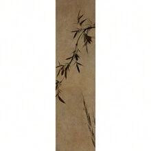 1 件茶室挂画，侘寂风格民宿过道，竹墨书院书房，新中式竖式装饰画，帆布 - 彩色 - 查看 27
