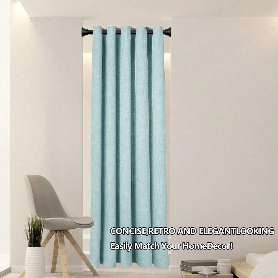 1'' Diameter Shower Curtain Rod Horn Style Solid Color Cast Iron Spring