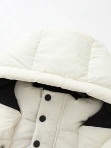 Balabala Children's Color-Block Down Jacket, 2023 Autumn/Winter New Tween Girl' Wear, Tween Girl' Parent-Child Padded Coat, Warm