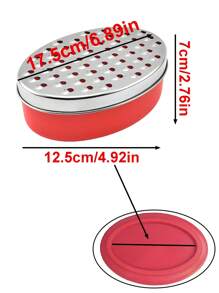 قرارة من الفولاذ المقاوم للصدأ قطعة واحدة، مبشرة زنجبيل ذات وجهين، بشارة جبن متعددة الوظائف، أداة مطبخ لخضراوات والفواكه مع علبة تخزين