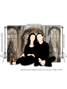 3D Sublimated Fabric Photographic Background Christmas 2.20x1.50 Horizontal - FFF-2270 - View 5