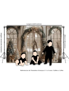 3D Sublimated Fabric Photographic Background Christmas 2.20x1.50 Horizontal - FFF-2270 - View 3