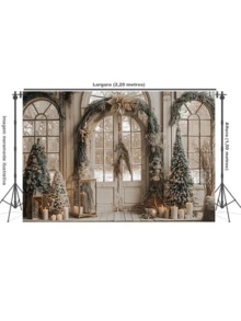 3D Sublimated Fabric Photographic Background Christmas 2.20x1.50 Horizontal - FFF-2270 - View 2