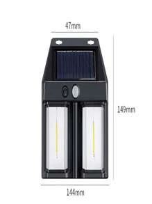 Luces Solares de Pared de 2 Focos con Sensor de Movimiento y 3 Modos de Iluminación para Jardín y Patio - Negro - Ver 3