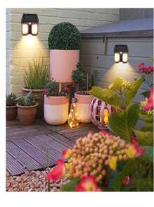 Luces Solares de Pared de 2 Focos con Sensor de Movimiento y 3 Modos de Iluminación para Jardín y Patio - Negro - Ver 9