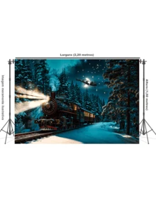 3D Sublimated Fabric Photographic Background Christmas 2.20x1.50 Horizontal - FFF-2196 - View 2